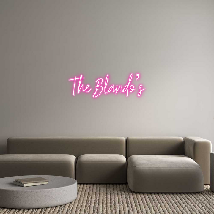 Customized Neon Sign: The Blando’s