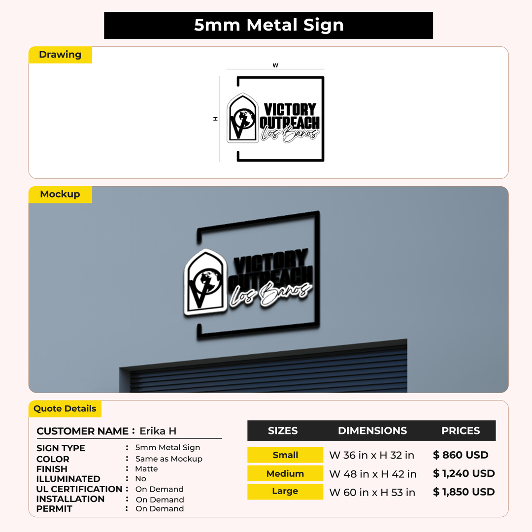 Custom Signs for Erika H