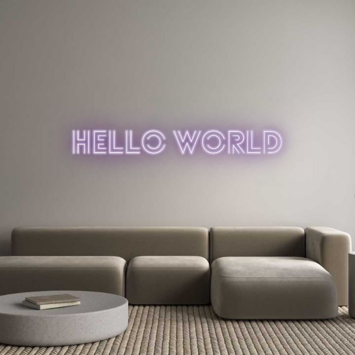 Customized Neon Sign: hELLO WORLD