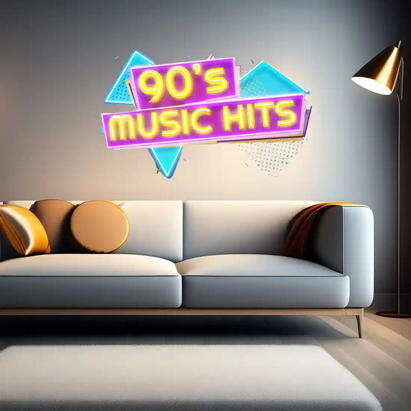 90s Music Hits UV Art LED Neon Sign