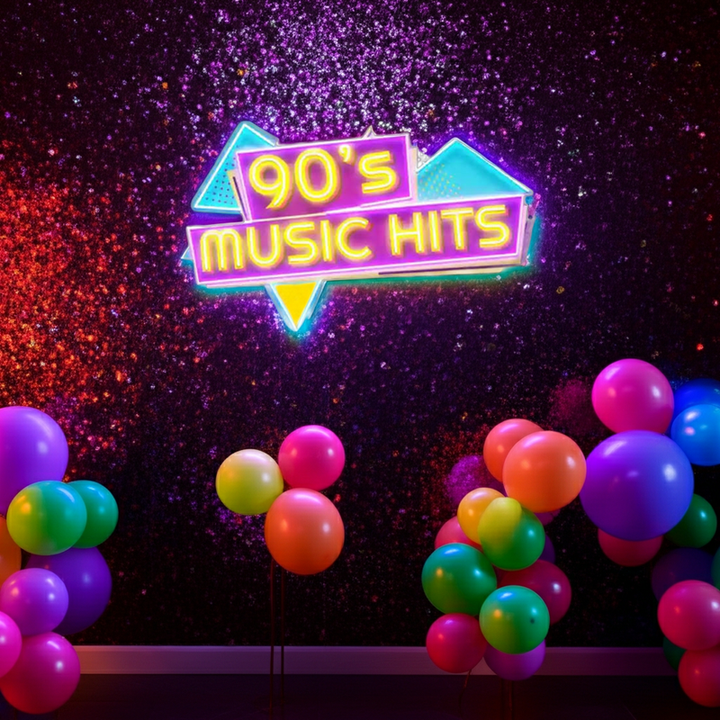 90s Music Hits UV Art LED Neon Sign