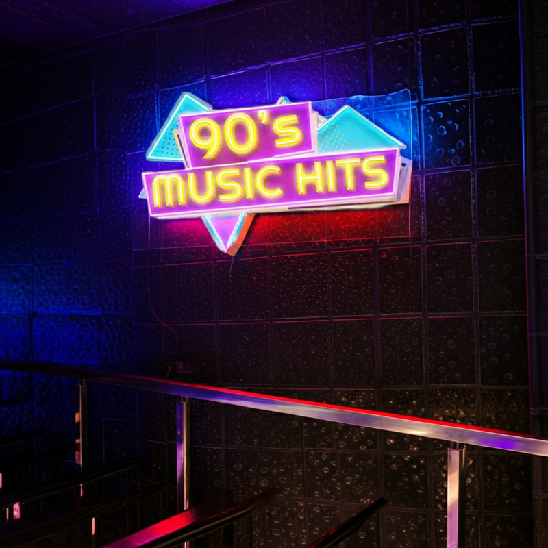 90s Music Hits UV Art LED Neon Sign
