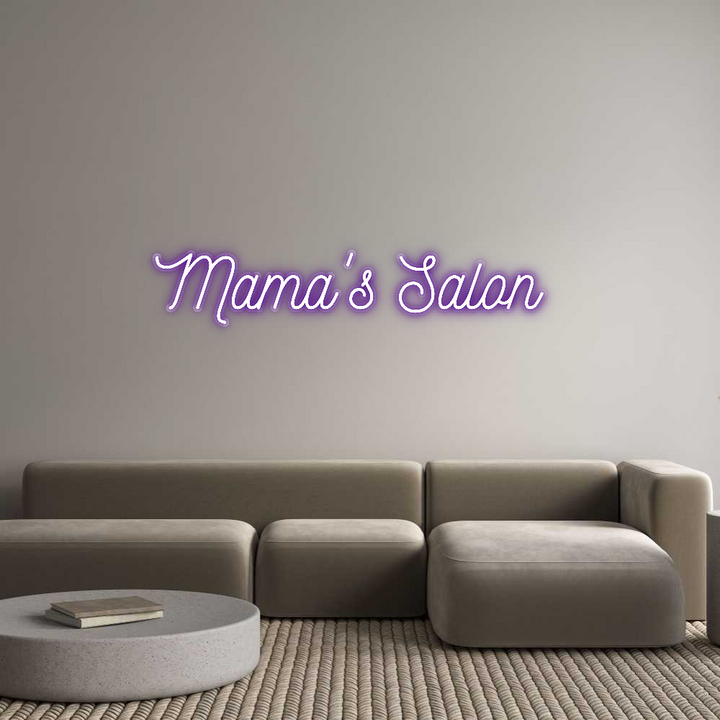 Customized Neon Sign: Mama's Salon