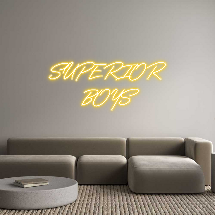 Customized Neon Sign: SUPERIOR
 BOYS