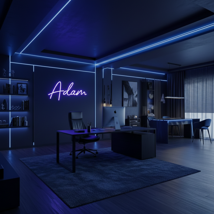 Personalized ADAM LED Neon Sign by Neon.Shop for home décor, offices, or stylish interior design.