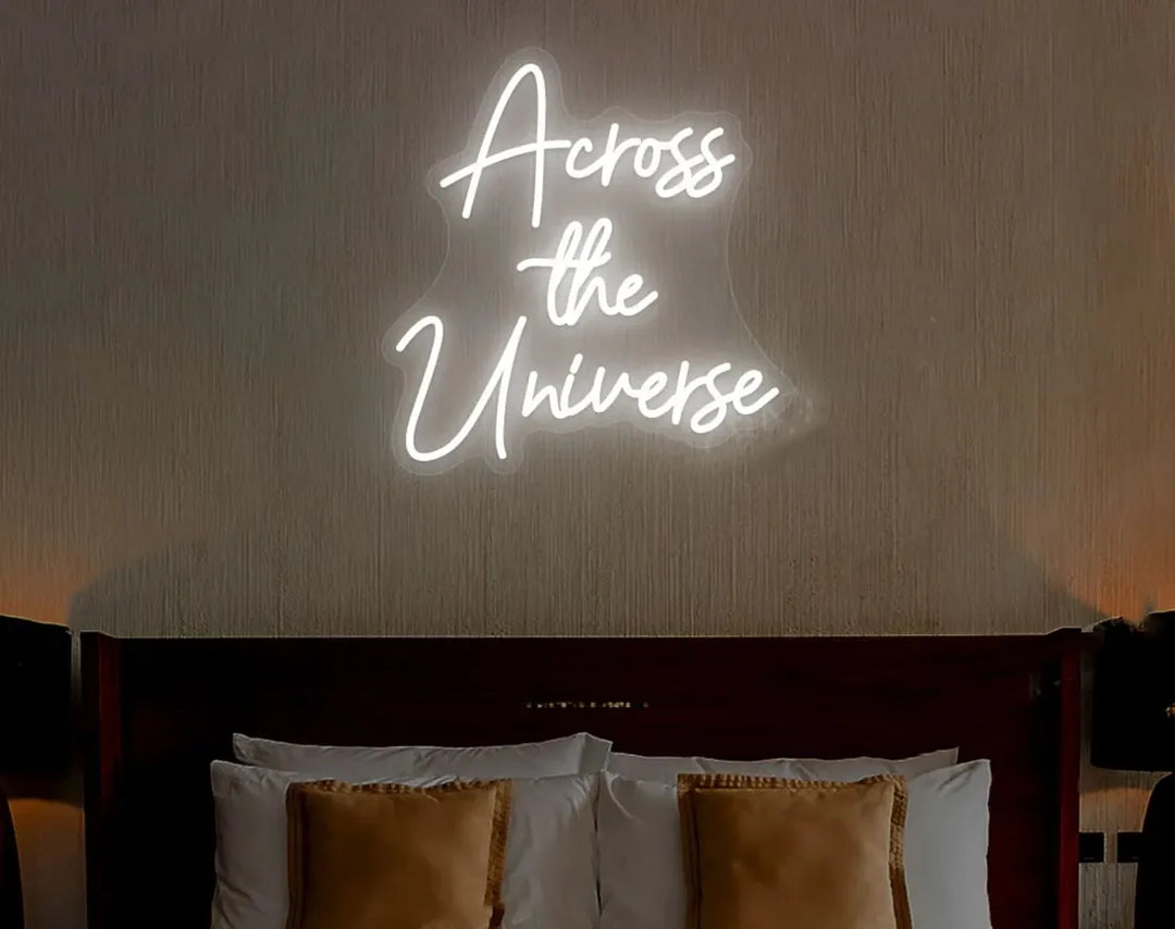 Across The Universe Valentine's Day Neon Sign by manhattanneons.com – A cosmic expression of love illuminated in neon.