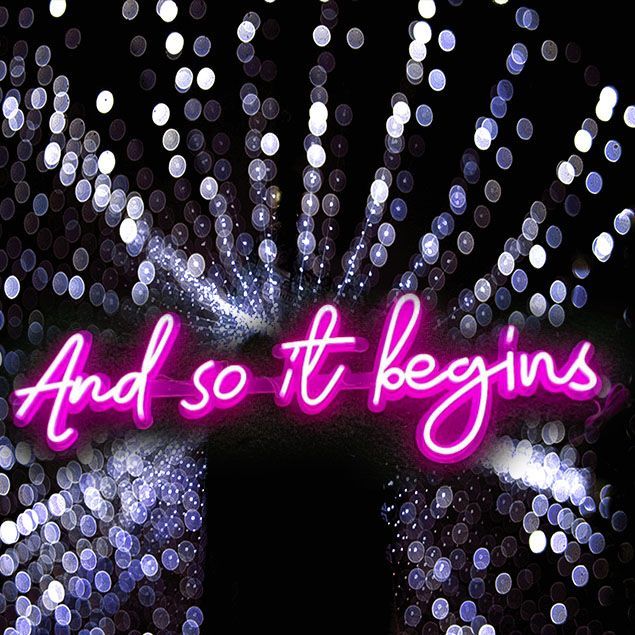 And So It Begins Wedding Neon Sign by Neon.Shop 