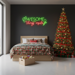 Awesome Thing Inside” holiday neon light décor by Neon.Shop. 