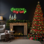 Awesome Thing Inside” holiday neon sign by Neon.Shop.