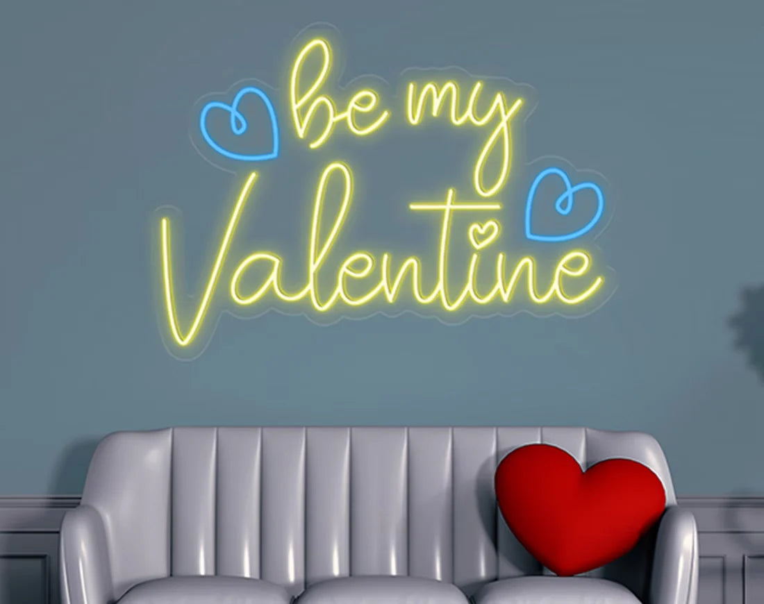 Be My Valentine’s Day LED neon sign glowing with romantic light for Valentine’s décor by Neon.Shop