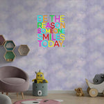 Be The Reason Someone Smiles Today neon sign glowing in bright LED colors by Neon.Shop