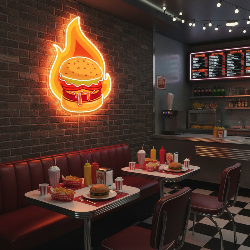 Burger UV Light | Sizzle Up Your Space