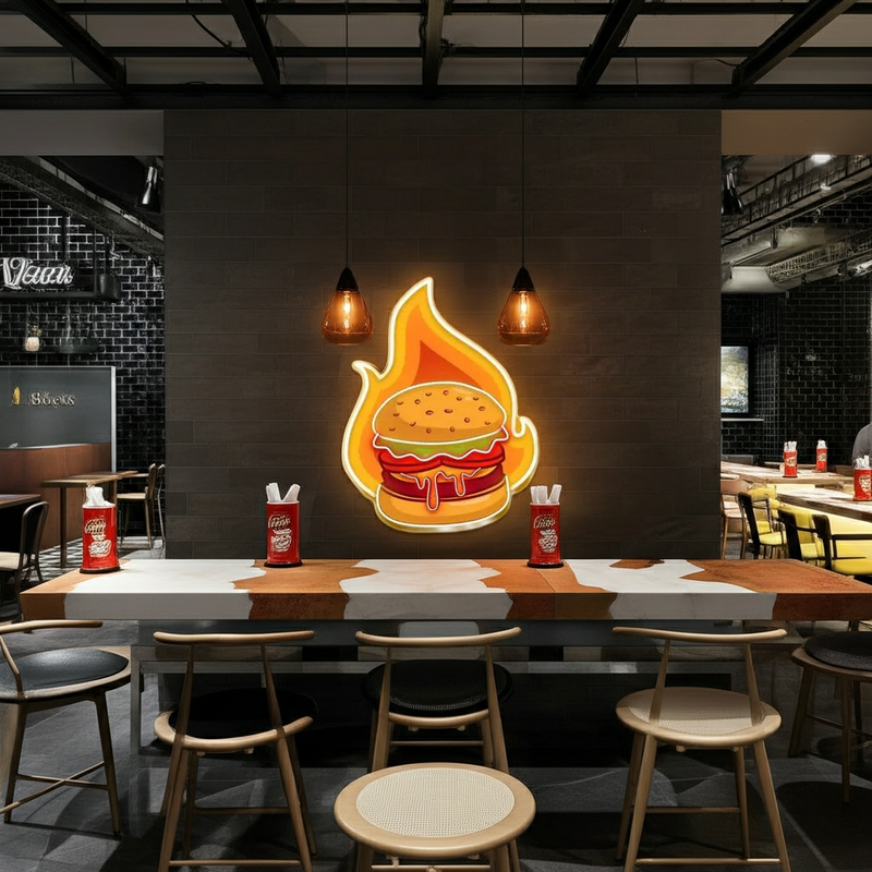Burger UV Light | Sizzle Up Your Space