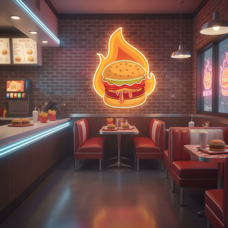 Burger UV Light | Sizzle Up Your Space