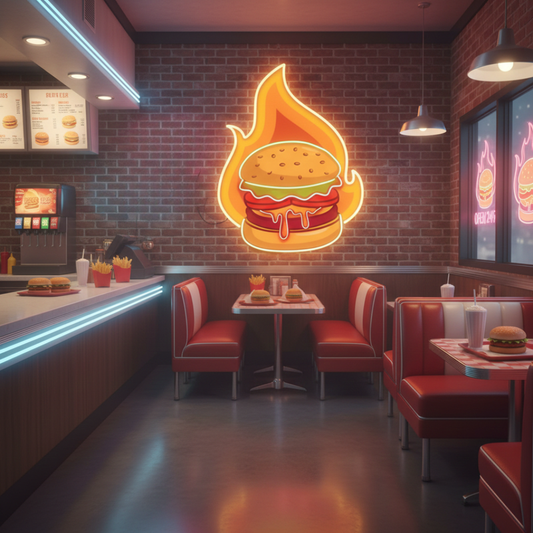 Burger UV Light | Sizzle Up Your Space