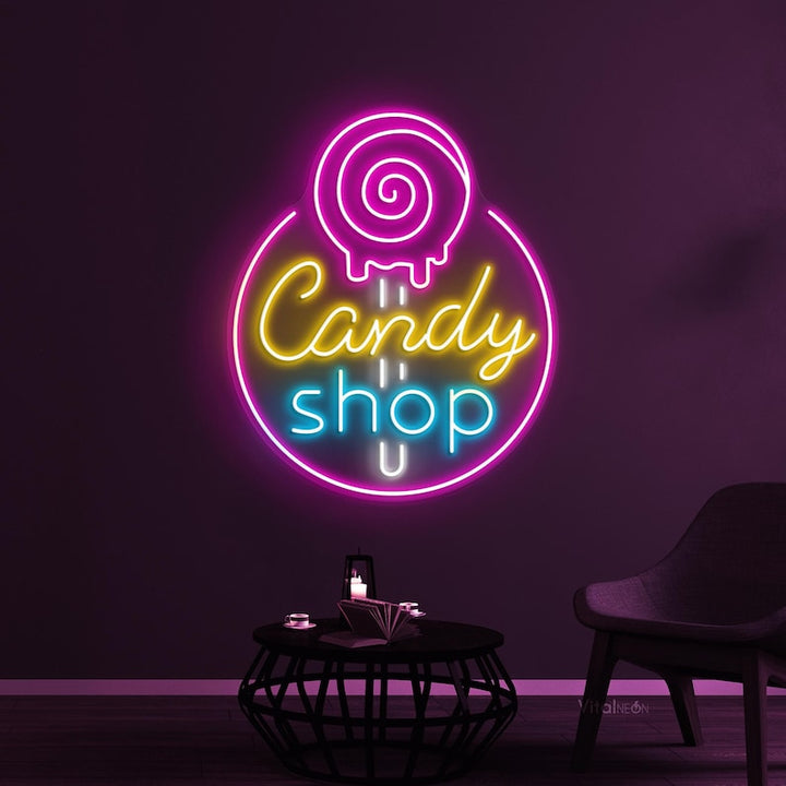 Candy Shop Business Neon Sign