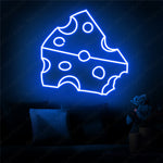 Cheese LED neon sign by Neon.Shop glowing on a wall as fun food-themed neon décor