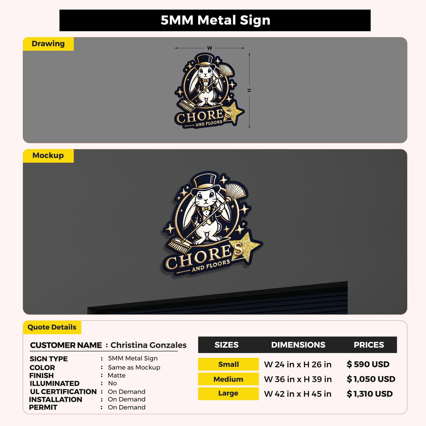 Custom Signs For Christina Gonzales