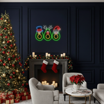 Christmas Avocado Merry Christmas neon sign for festive décor by Neon.Shop.