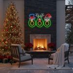 Christmas Avocado Merry Christmas neon sign for festive décor by Neon.Shop.