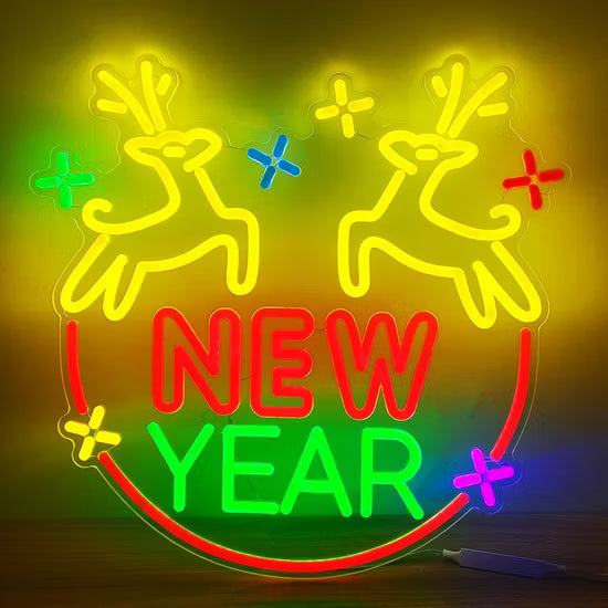 Christmas Deer New Year Neon sign