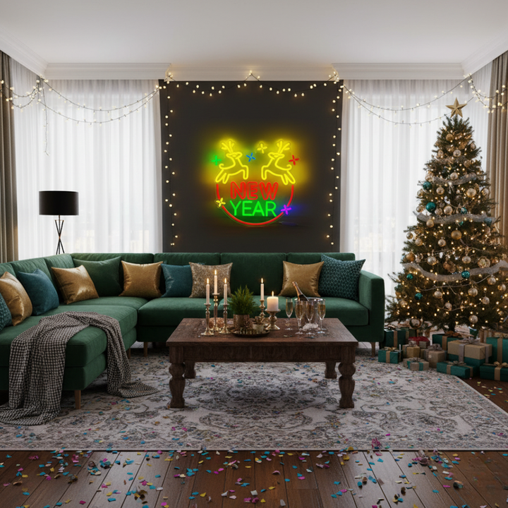 Christmas Deer New Year Neon sign