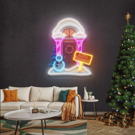 Christmas House Merry Christmas Neon Sign by Neon.Shop glowing in festive LED colors, perfect for holiday décor.