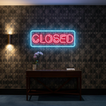 Closed Business Neon Sign by Neon.Shop glowing brightly for storefront visibility