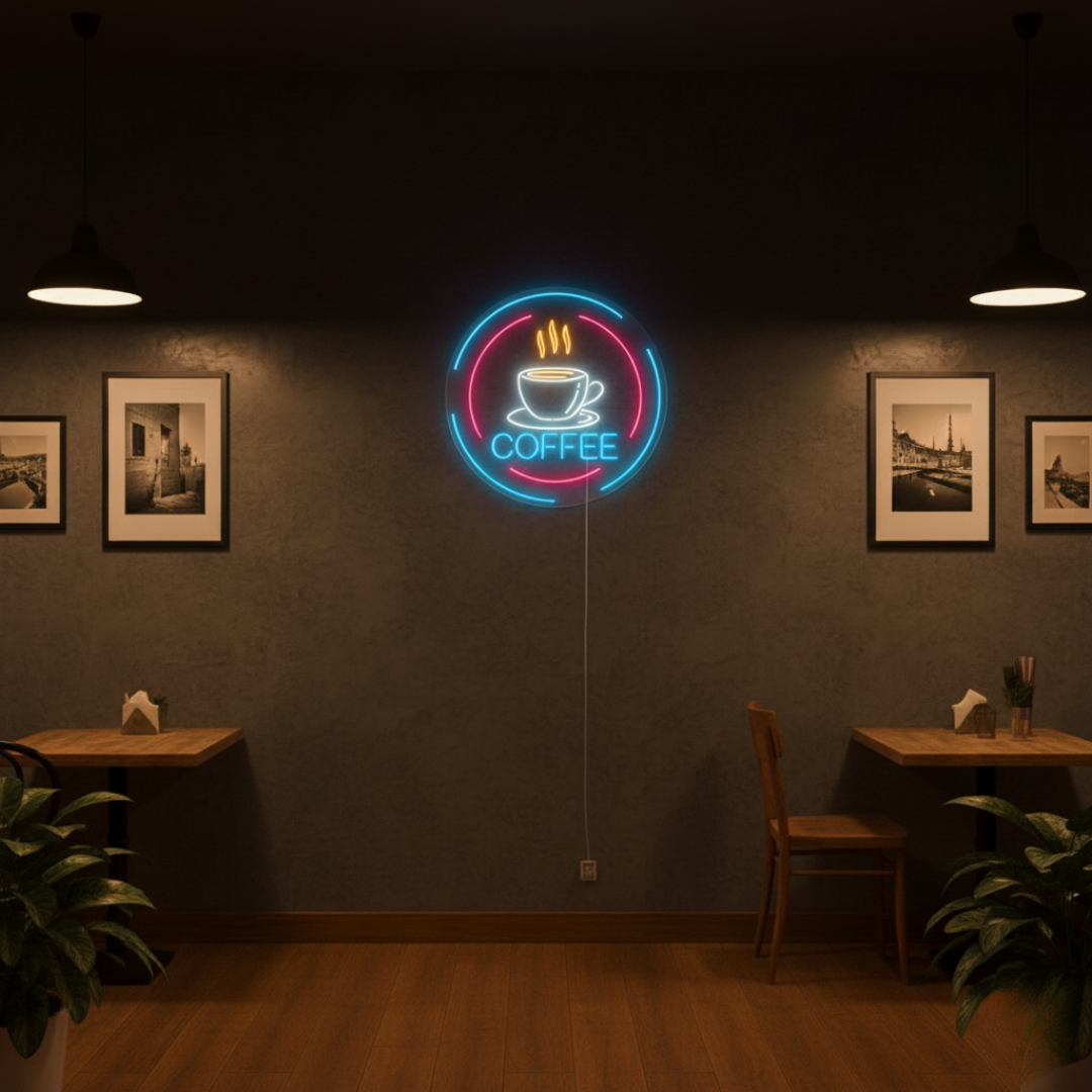 Coffee Cup neon sign by Neon.Shop for coffee shops and cafés