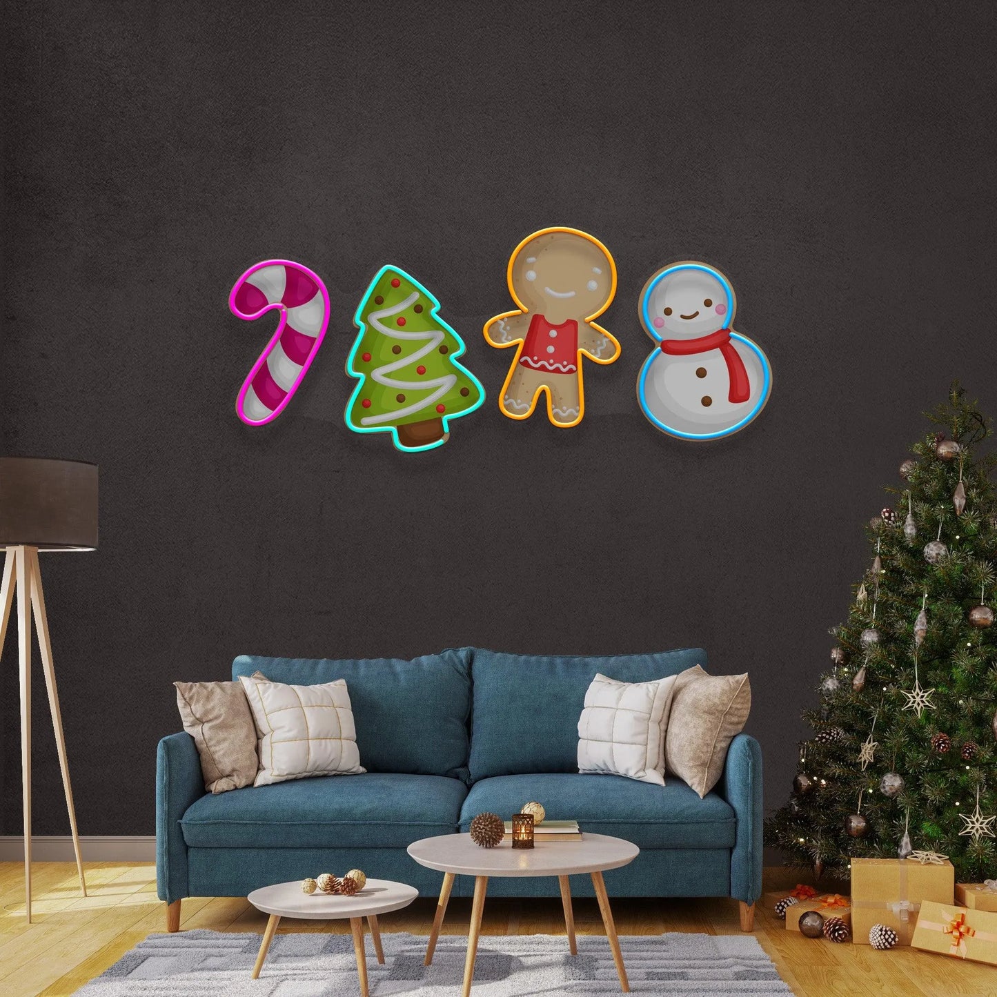 Colorful Toppers Merry Christmas Neon Sign for home or party décor by Neon.Shop