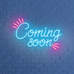 Coming Soon LED neon Sign by Neon.Shop for new shops and cafés
