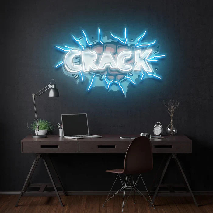 Monkey Logo Hotdog UV Art LED neon sign with playful monkey holding hotdog illustration glowing in vibrant colors by Neon.Shop