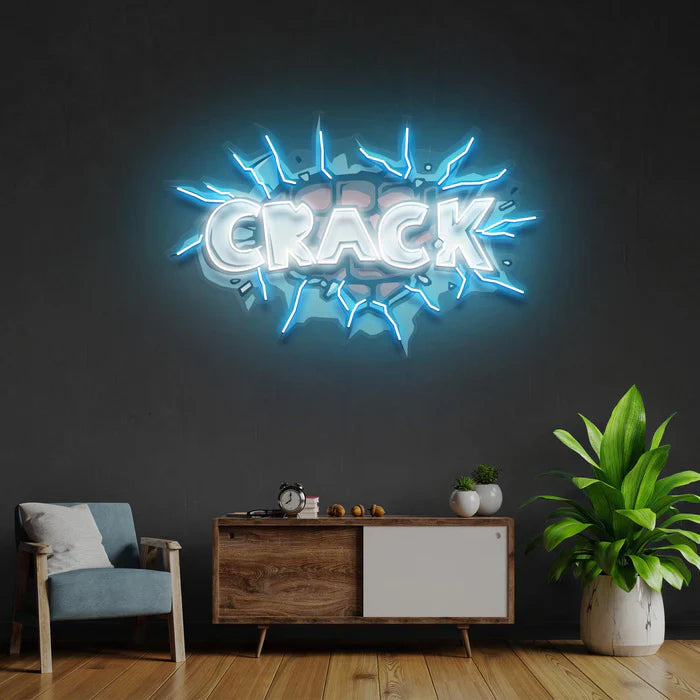 Crack UV Art LED Neon Sign