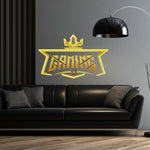 Crown Gaming UV Art LED neon sign with vibrant crown illustration glowing in colors by Neon.Shop