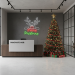 Cute Deer Merry Christmas LED neon sign design by Neon.Shop.