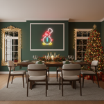 Cute Little Cool Snowman Merry Christmas LED neon sign design by Neon.Shop.