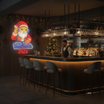 DJ Santa 2026 LED Neon Sign by Neon.Shop for Christmas and New Year décor
