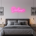 Darlena Name LED Neon Sign, personalized wall-mounted name light décor by Neon.Shop for bedrooms, events, and gifts.