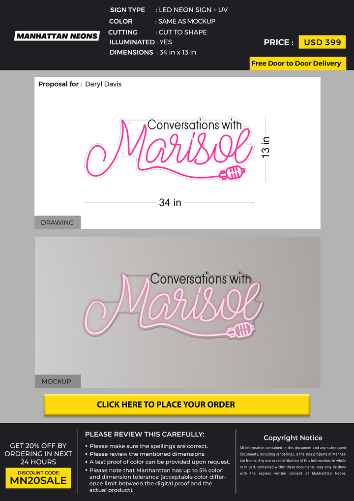 Led Neon Sign for Daryl Davis