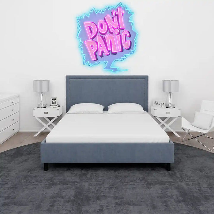 Don't Panic UV Art LED Neon Sign