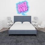 Don’t Panic UV Art LED Neon Sign glowing with vibrant UV art, playful and calming LED wall décor by Neon.Shop