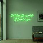 Don’t Lose the Sparkle That Makes You” Inspirational Neon Sign by Neon.Shop – bright LED quote décor for positivity and stylish interiors