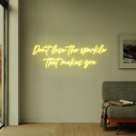 Don’t Lose the Sparkle That Makes You” Inspirational Neon Sign by Neon.Shop – bright LED quote décor for positivity and stylish interiors