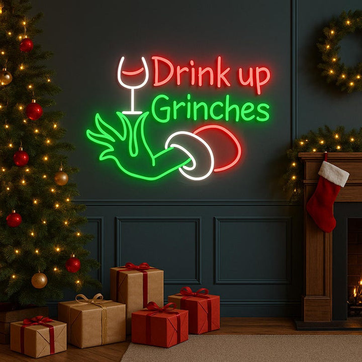 Drink Up Merry Christmas LED neon sign by Neon.Shop 