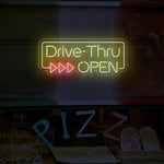 LED Drive-Thru Open neon sign by Neon.Shop for fast-food and café drive-thru lanes