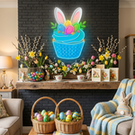 Easter Cake LED neon sign by Neon.Shop, featuring a colorful glowing cake design with festive Easter decorations