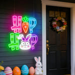 Easter Day Party LED neon sign glowing on wall by Neon.Shop