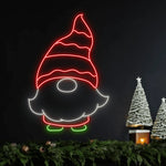 Elf Santa Merry Christmas LED neon sign featuring Santa dressed as an elf by Neon.Shop.