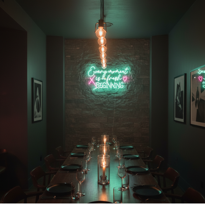 Every Moment is a Fresh Beginning Neon Sign Motivational décor by Neon.Shop 