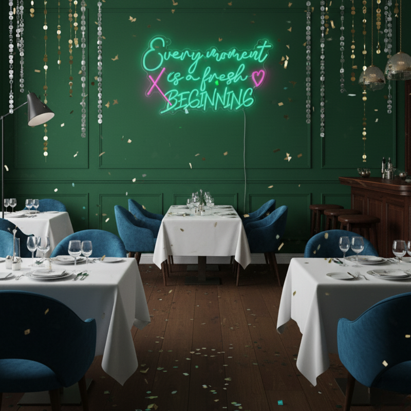 Every Moment is a Fresh Beginning Neon Sign Motivational décor by Neon.Shop 